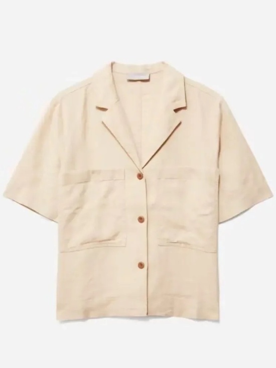 Everlane Tops - Everlane Warm Khaki Linen Workwear
